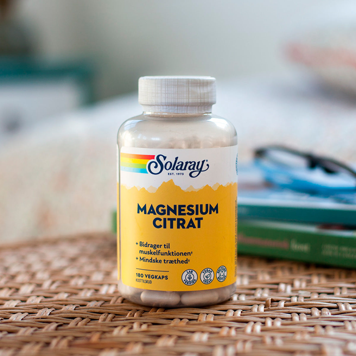 Solaray Magnesium Citrat | 180 kapsler fra Solaray