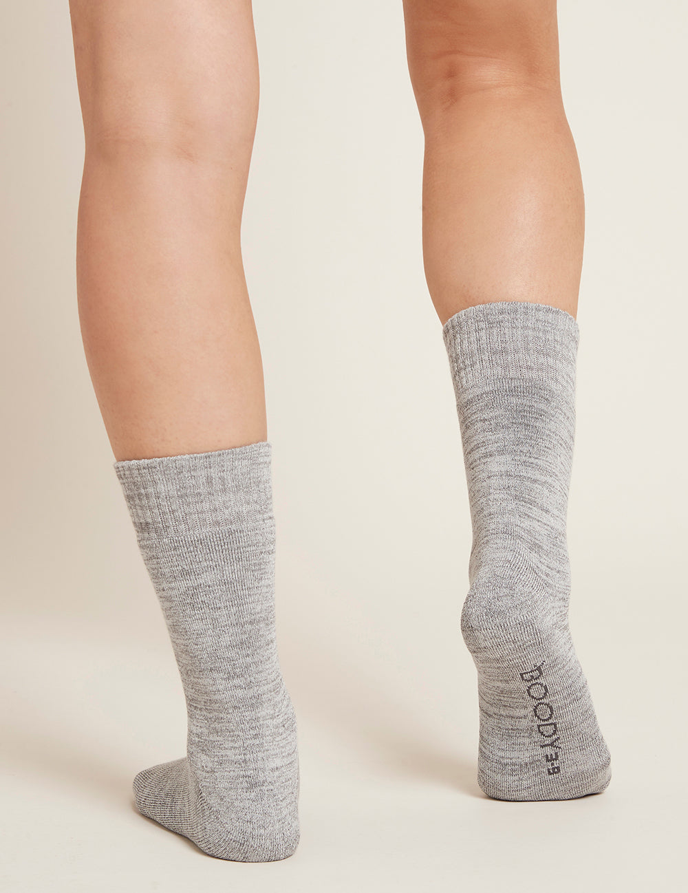 Boody Women´s Crew Boot Socks Grå | Str. 34-40 fra Boody