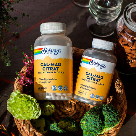 Solaray Cal-mag Citrat Med Vitamin D Og K2 | 240 kapsler fra Solaray