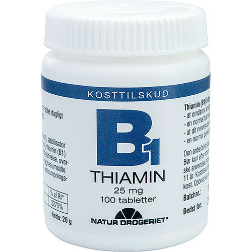 Natur-Drogeriet B1 Vitamin 25 Mg | 100 Tabl. fra Natur-Drogeriet