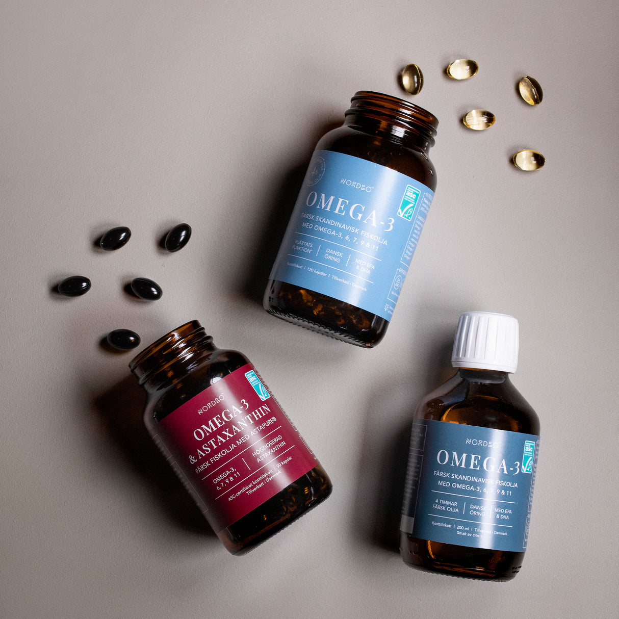 NORDBO Omega-3 & Astaxanthin | 90 kapsler