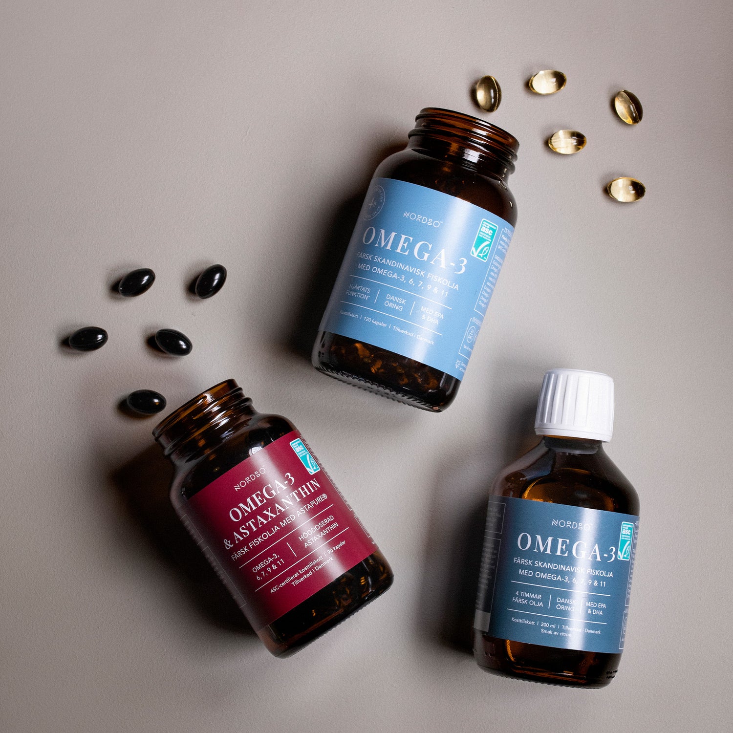 NORDBO Omega-3 & Astaxanthin | 90 kapsler