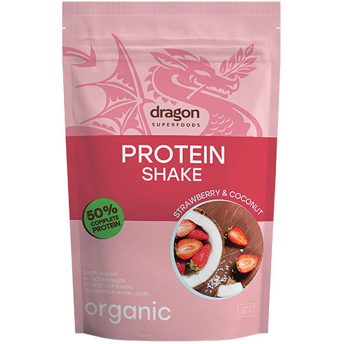 Proteindrikk Jordbær & Kokos Økologisk fra Dragon Superfoods