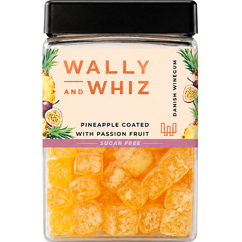 Wally and Whiz Vingummi Ananas med Pasjonsfrukt Sukkerfri | 240 g