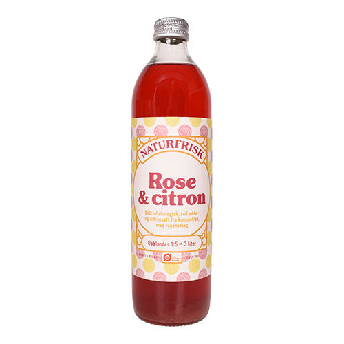 Naturfrisk Rose & Citron Saft Ø | 500 ml fra Naturfrisk