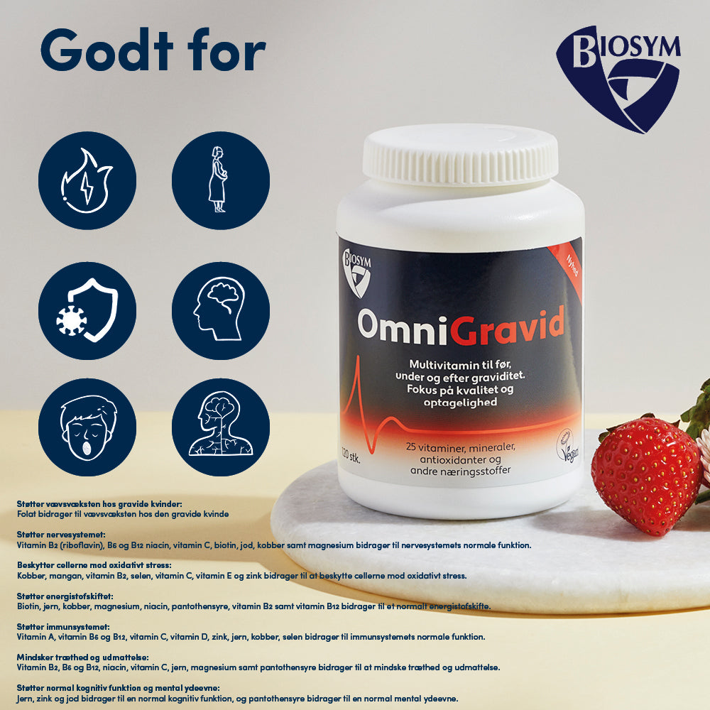 Biosym Omnigravid | 120 Tabl. fra Biosym