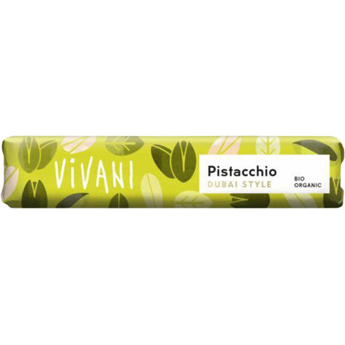 Vivani Mælkechokolade - Pistacie Dubai Style Ø | 40 gr fra Vivani