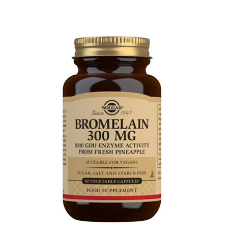 Solgar Bromelain 300 Mg | 60 kapsler fra Solgar