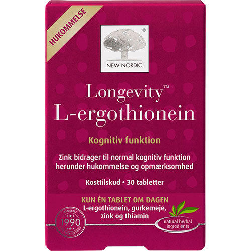 New Nordic Longevity L-ergothionein | 30 tabletter fra New Nordic