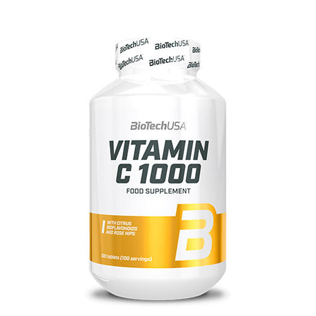 C-vitamin med nyper, hylleblomst og sitronskallpulver fra BioTechUSA