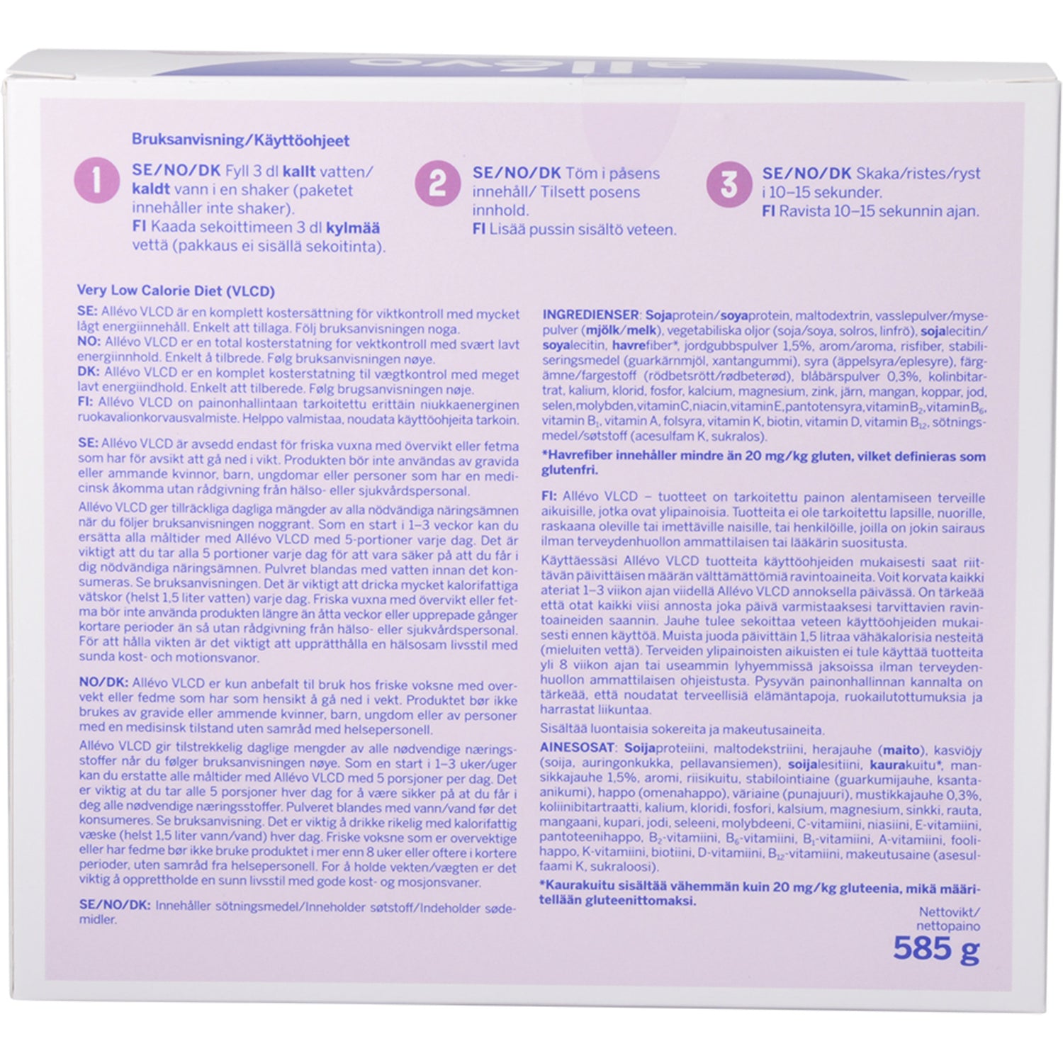 Allévo Shake Skogsbær VLCD fra Allevo