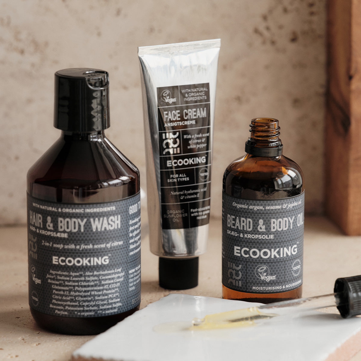 Skjegg- og Kroppsolje Herre fra Ecooking
