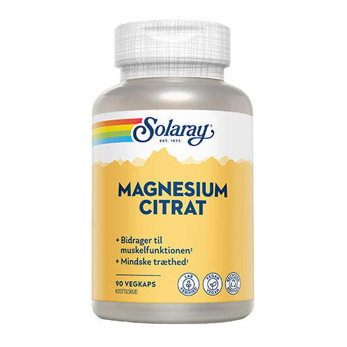 Solaray Magnesium Citrat | 90 kapsler fra Solaray