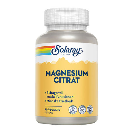 Solaray Magnesium Citrat | 90 kapsler fra Solaray