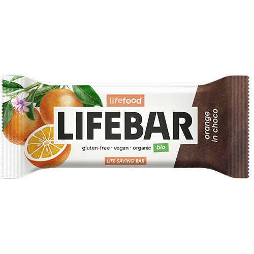 Lifebar Inchoco Orange Raw Økologisk | 40 gr fra Lifefood