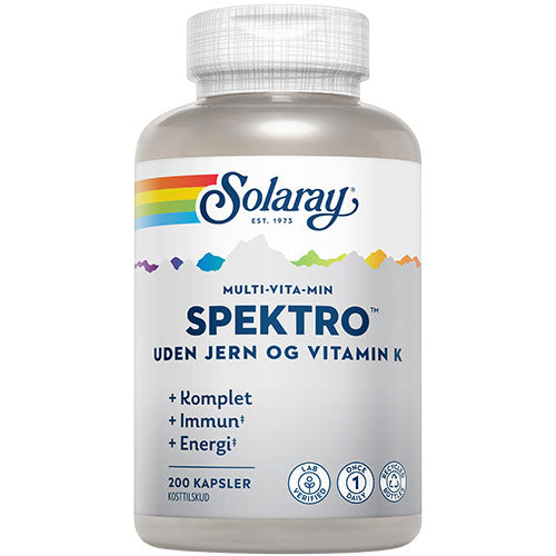 Spektro Multi-Vitamin uten jern og vit. K. fra Solaray