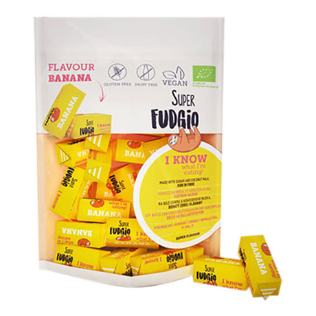 Super Fudgio Karameller Med Banan Økologisk | 150 gr fra Super Fudgio