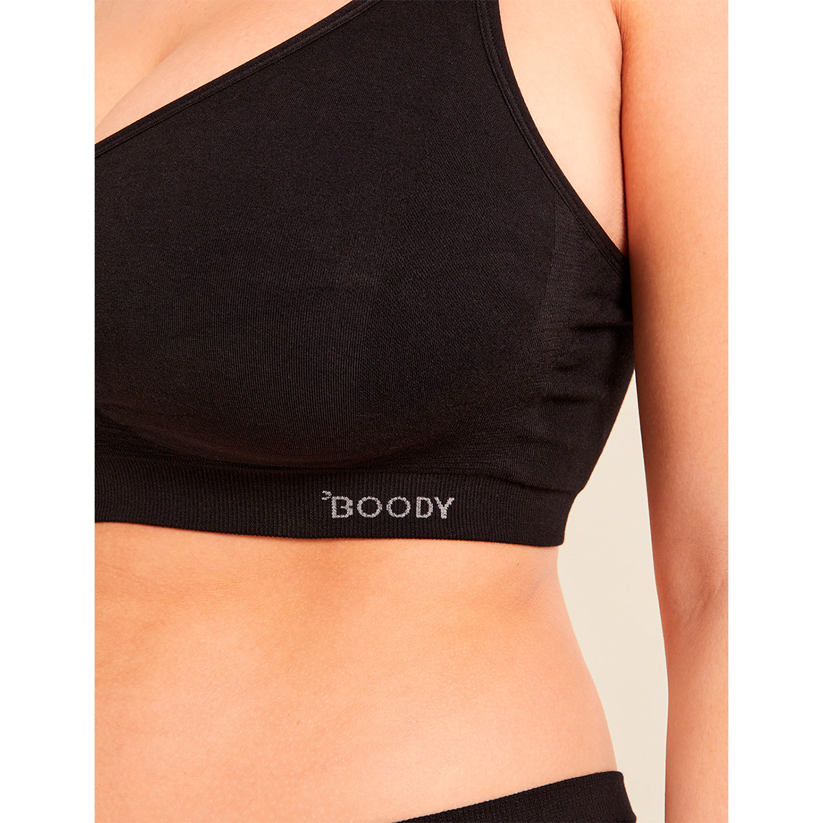 Boody Full Bust Wireless Bra Sort | Str. M fra Boody
