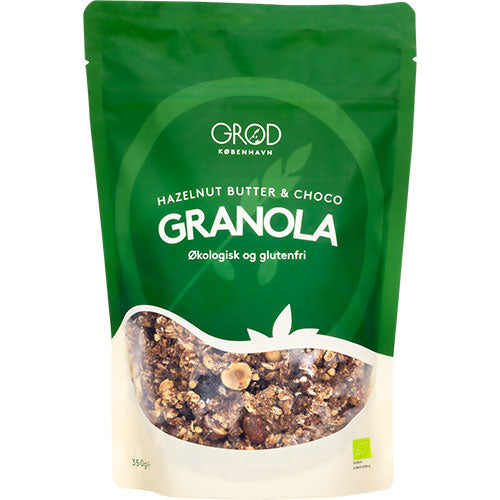 Hasselnøttsmør & Sjokolade Granola Øko fra GRØD