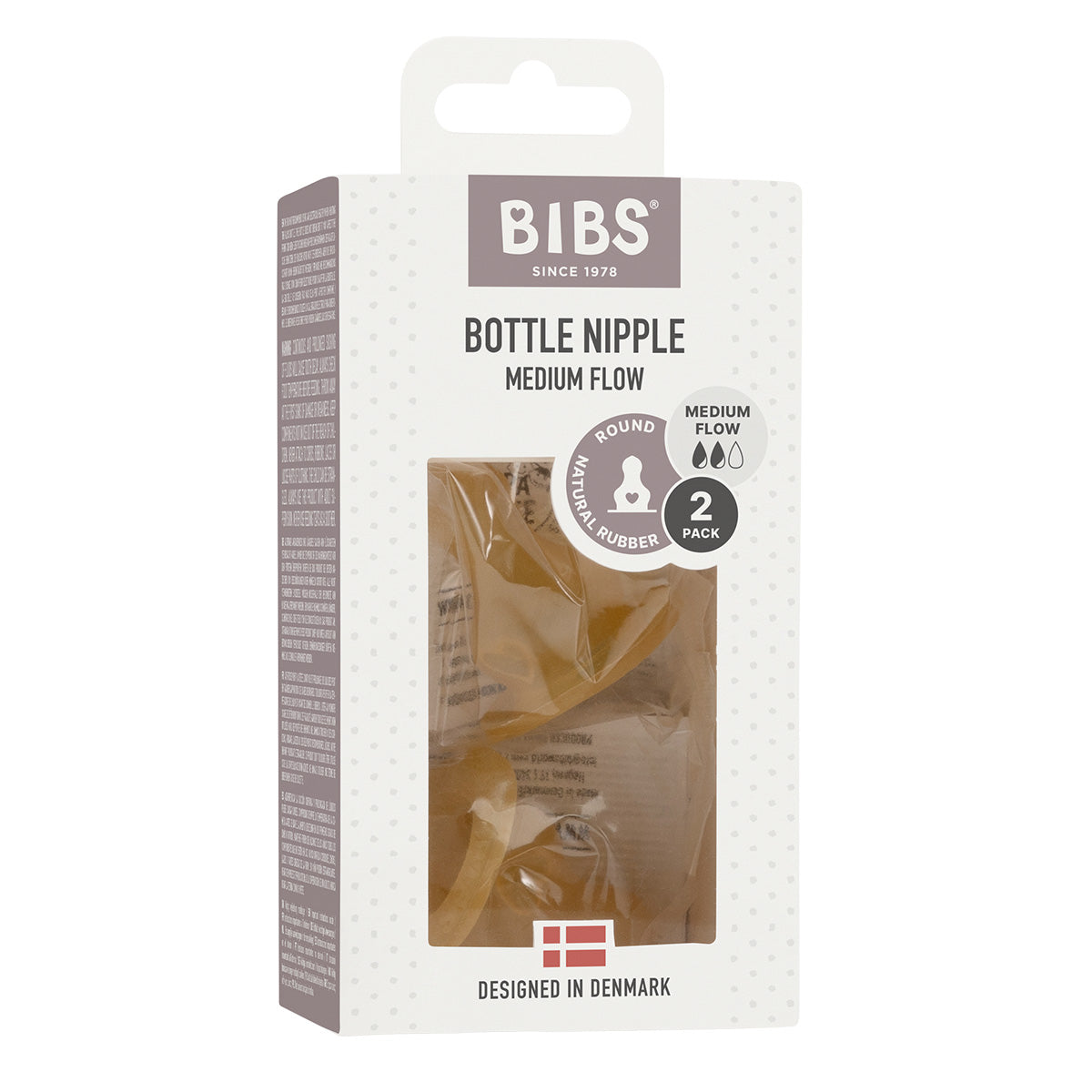 BIBS Flaskesmokk Latex Medium Flow 2-pak | Standard fra BIBS