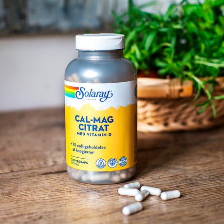 Cal-Mag Citrat + D-vitamin fra Solaray