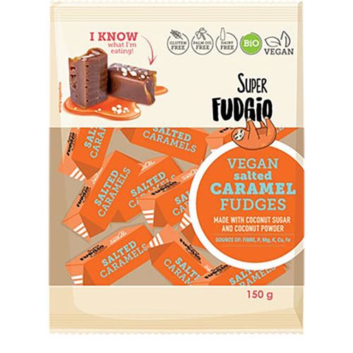 Super Fudgio Karameller Med Salt Økologisk | 150 gr fra Super Fudgio