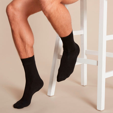 Boody Men´s Everyday Crew Socks Sort | Str. 38-45 fra Boody