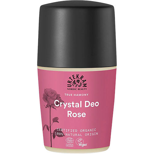 Urtekram Rose Crystal Roll-On Deodorant, Vegansk og Økologisk | 50 ml fra Urtekram