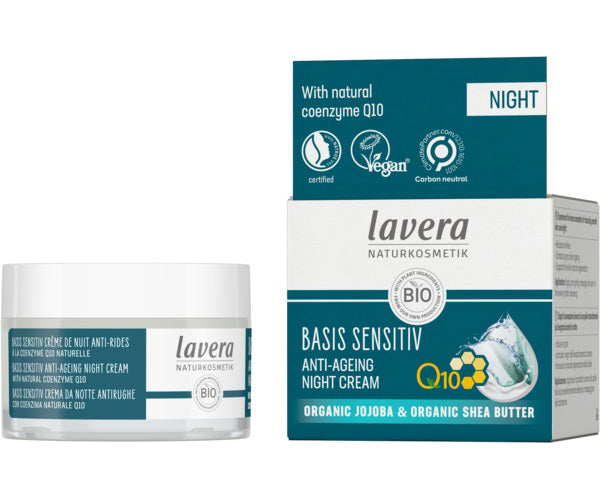 Natcreme Q10 Anti-Age Basis sensitiv fra lavera