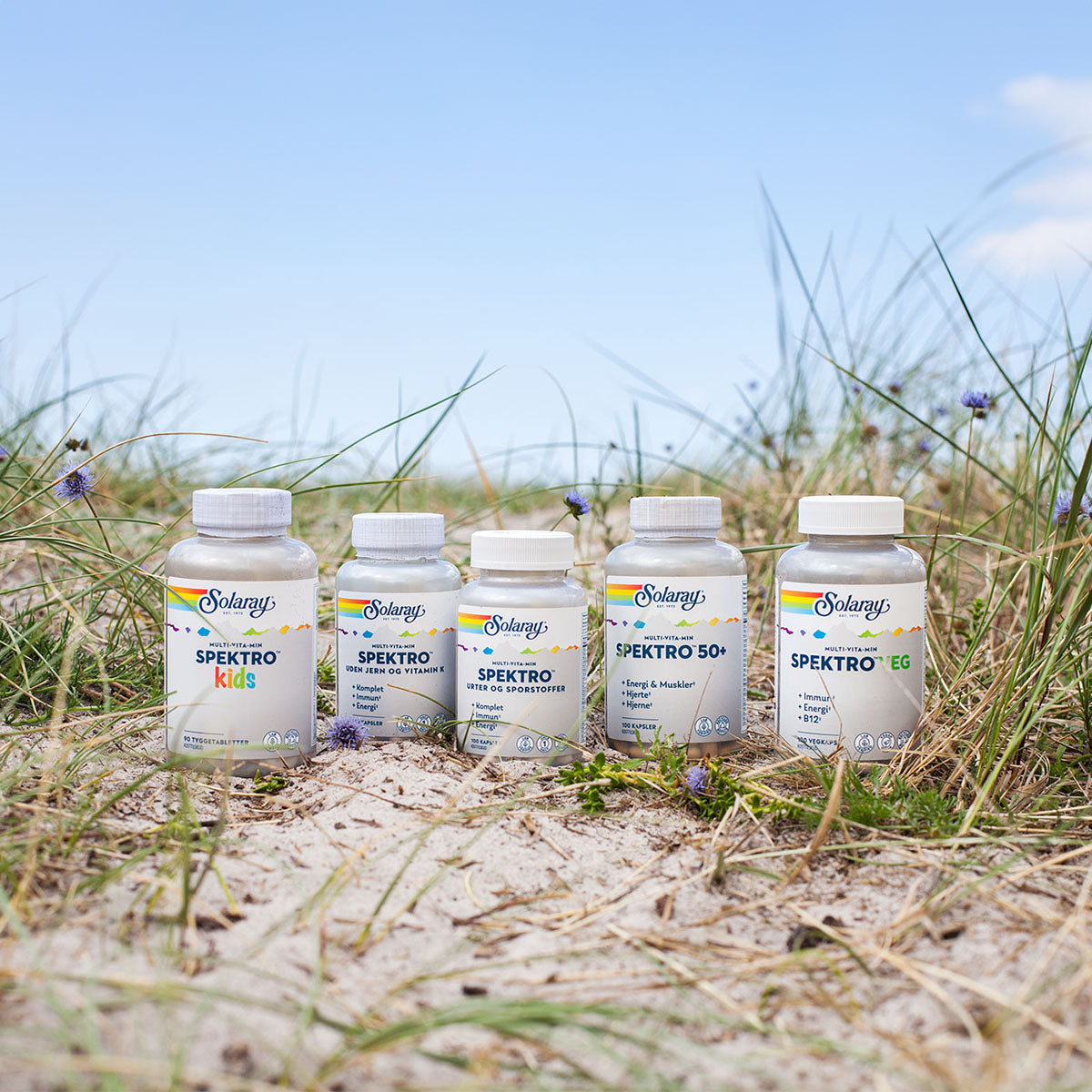 Spektro Multi-Vitamin u. Jern & vitamin K2 fra Solaray