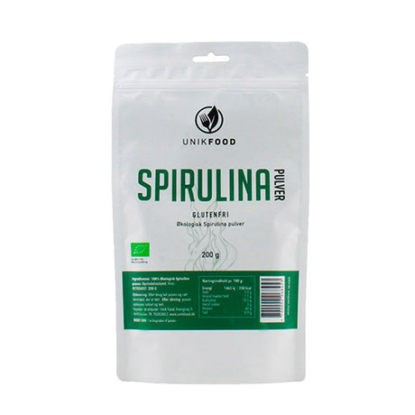 Unikfood Spirulina Pulver Økologisk | 200 gr fra Unikfood