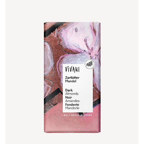 Mørk Sjokolade Med Hele Mandler Ø fra Vivani