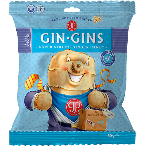 The Ginger People Ginger Candy (Gin Gins) Super Strong | 60 g fra The Ginger People