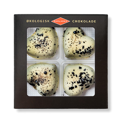 Marcipanhjerter med Lakrids 4 stk Ø