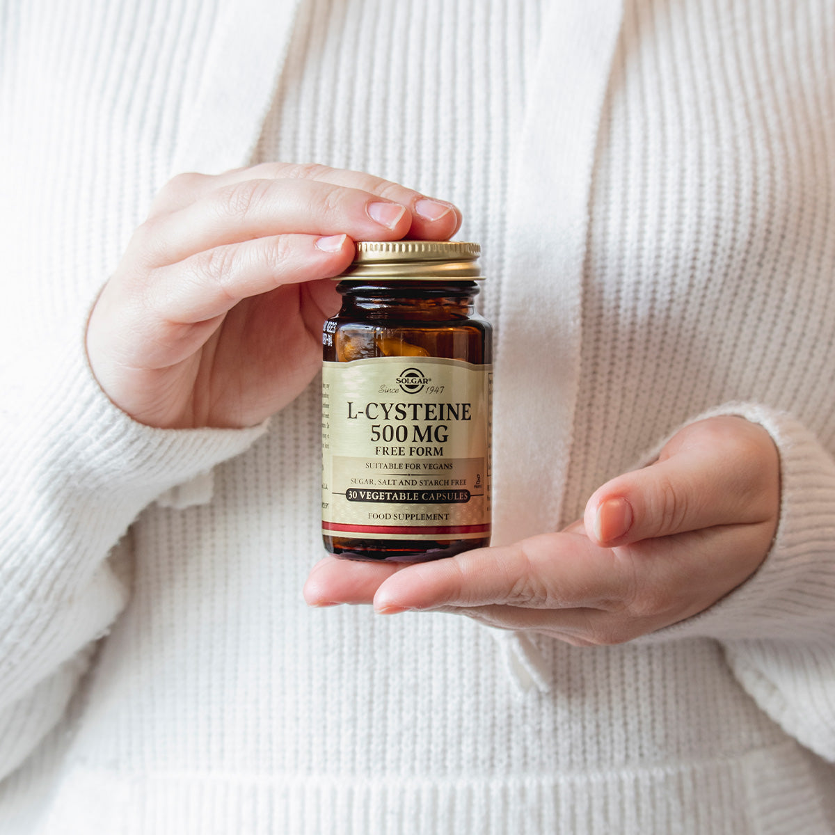 Solgar L-cystein 500 Mg Aminosyre | 30 kapsler fra Solgar