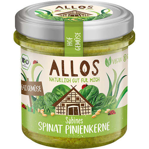 Smørepålegg Spinat Og Pinjekjerner Øko Farm Vegetables - Glutenfri fra Allos