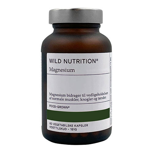Wild Nutrition Magnesium For Alle Food-grown | 60 kapsler fra Wild Nutrition
