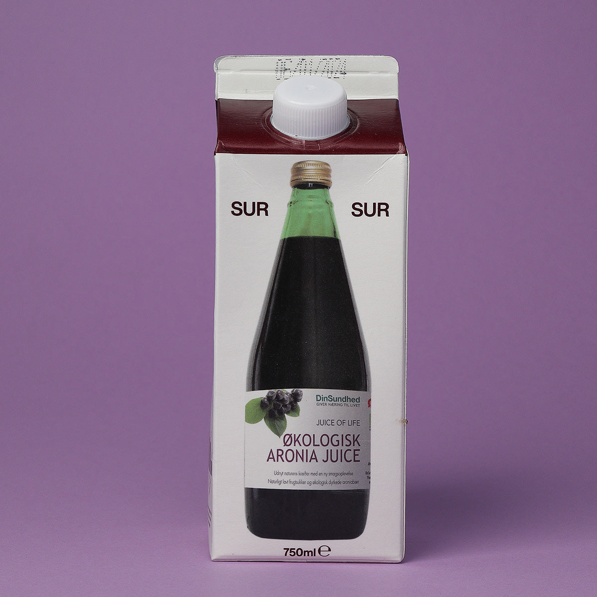 100% Aronia (Svartsurbær) Saft Sur Smak Naturel Øko fra Livets frugt saft