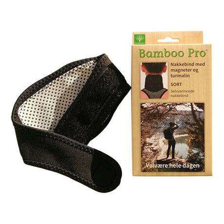 Nakkebandasje Sort fra Bamboo Pro