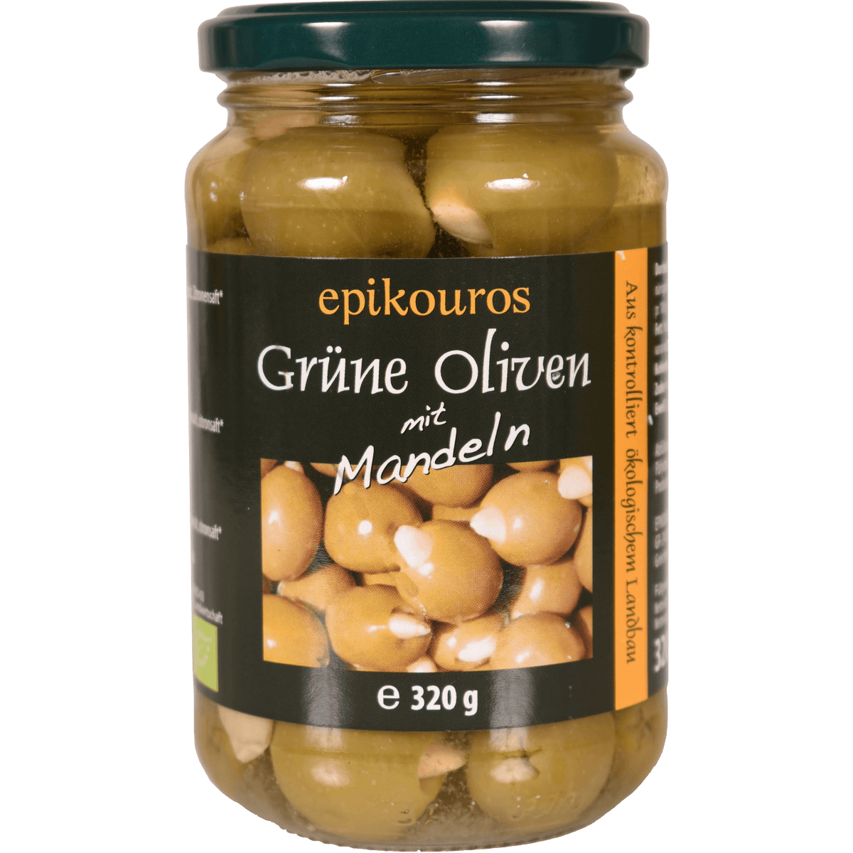 Rømer Oliven Grønne m.mandler Gresk Økologisk | 320 g