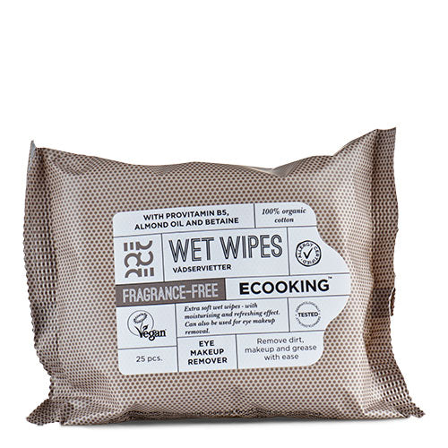Wet Wipes Fragrance Free ? 25 stk. fra Ecooking