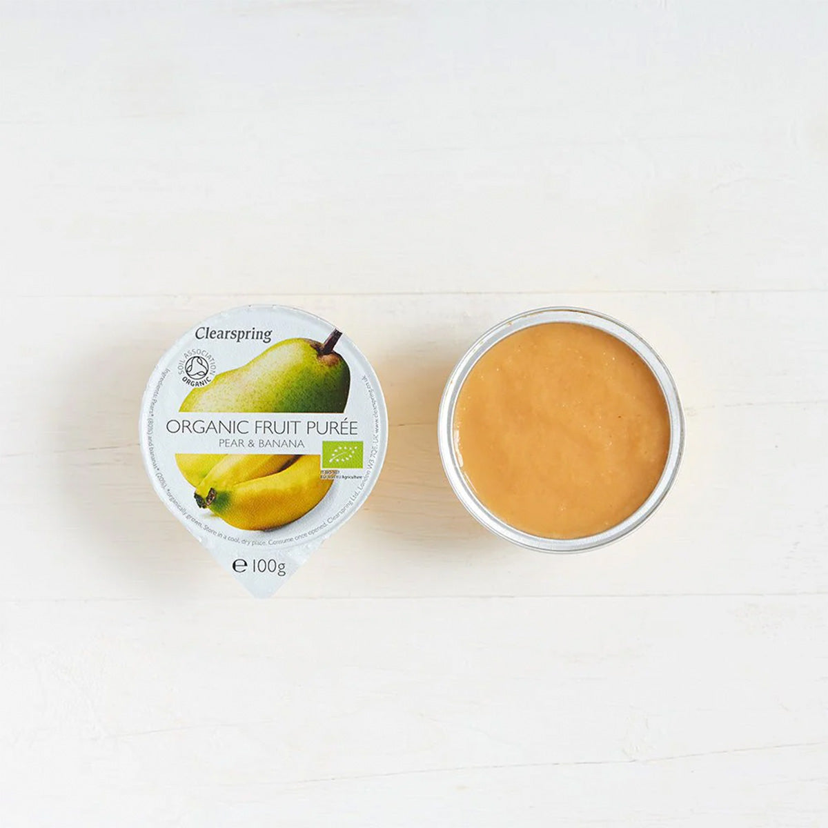 Fruktpuré med Banan og Pære Øko fra Clearspring