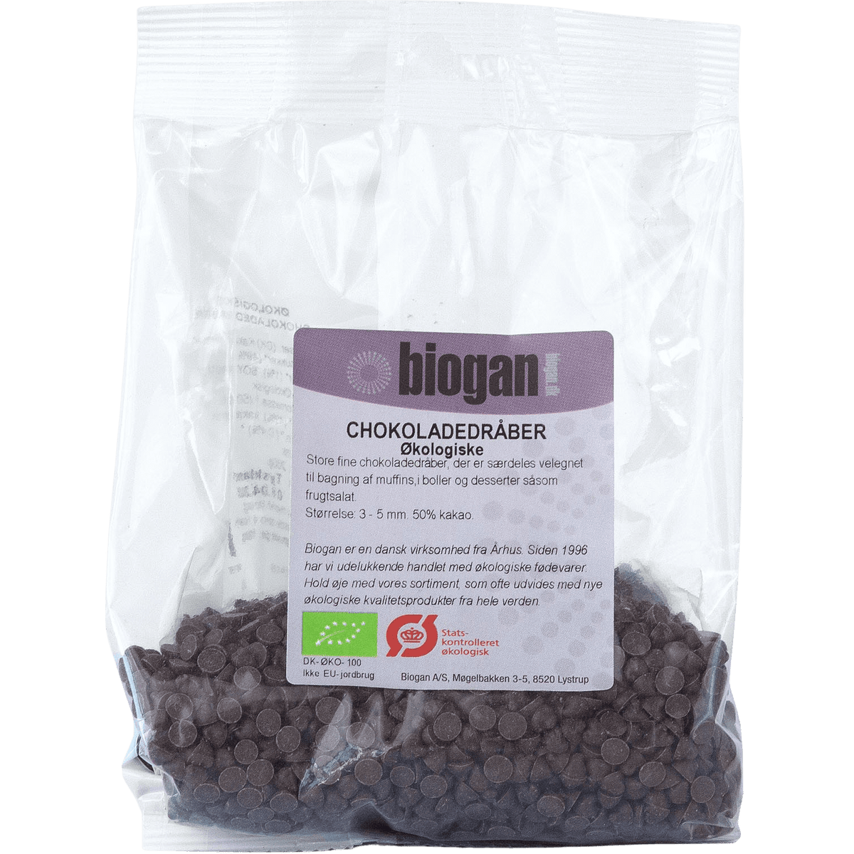Biogan Sjokoladedråper Økologisk | 200 g