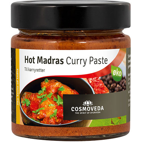 Cosmoveda Hot Madras Curry Paste Ø | 175 gr fra Cosmoveda