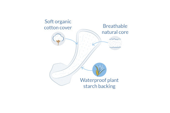 Tanga Formet Trusseindlæg G-streng fra Natracare