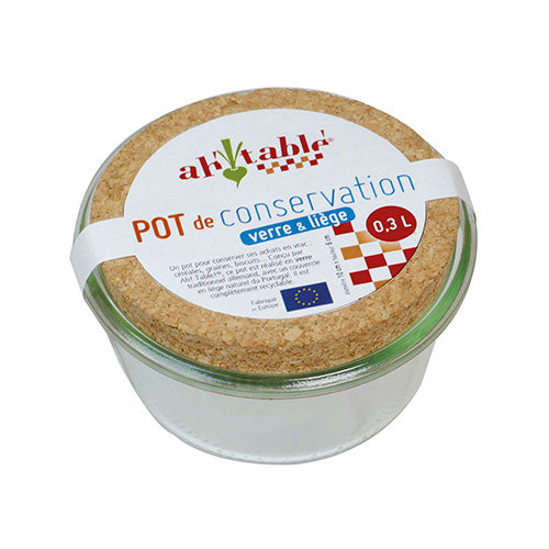 Oppbevaringsglass med Korklokk, 0,3 liter fra Ah table