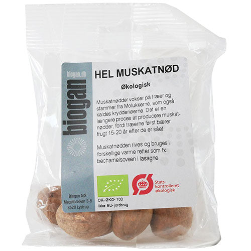 Hele Muskatnøtter Øko fra Biogan