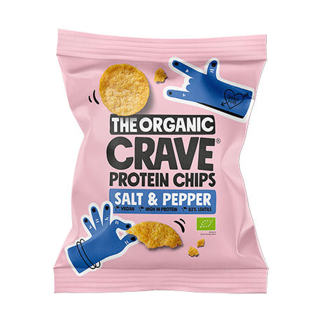 Veganske protein chips m. Salt og pepper Ø fra The Organic Crave