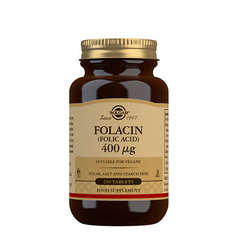 Folacin Folsyre 400 mcg fra Solgar