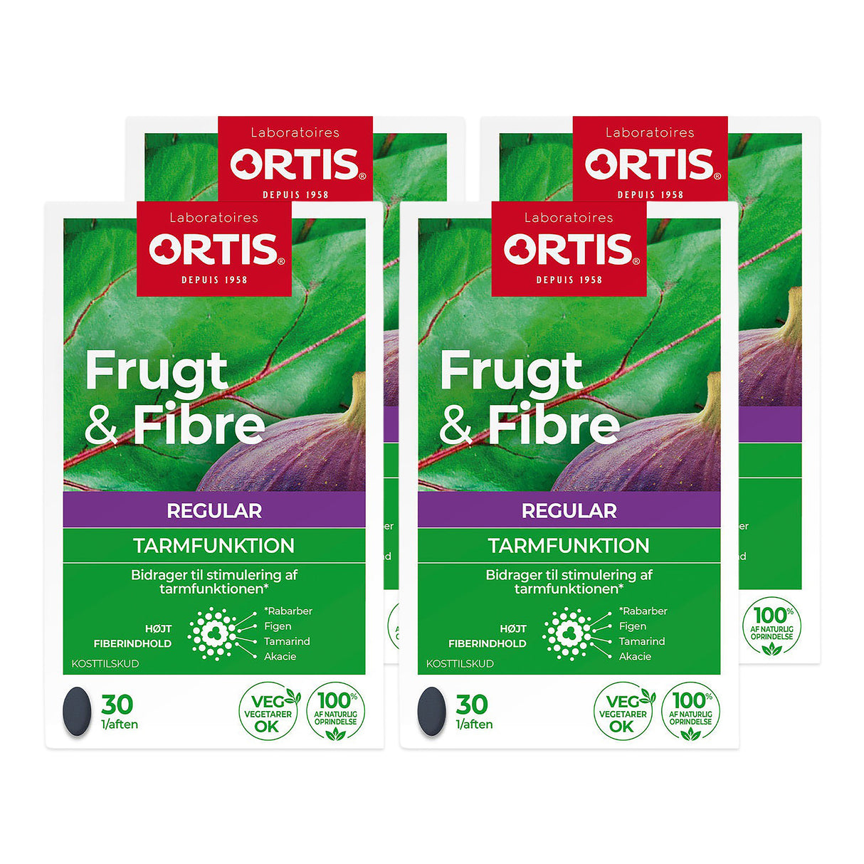 Ortis Frukt & Fiber| 4 x 30 tabletter